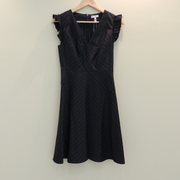 BNWT Rebecca Taylor Striped Suit V-Neck Dress - Picture 4 of 7